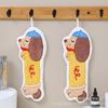 Toalla de Mano Dachshund Linda Bordada Dibujos Animados Colgable Toalla Pequeña Suave Absorbente Paño de Limpieza para Cocina Baño