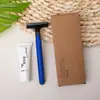 Suministros de Hotel de Alta Gama Set de Artículos de Tocador Caja de Papel Kraft Cepillo de Dientes Desechable Cepillo de Dientes para Hotel B&B Cerdas Suaves