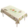 Toalha de Mesa com Tema de Vegetais Impermeável à Prova de Óleo Lavável Novo Modelo 2026 Desenho Animado de Alta Qualidade Atmosfera Toalha para Mesa de Centro Retangular