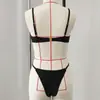 Bikini push-up sexy negro puro con diseño único de corte, traje de baño de dos piezas para mujer de exportación de comercio exterior transfronterizo 2026bikini