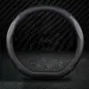 Cubierta de volante con patrón de fibra de carbono mate transfronteriza para coche, universal cuatro estaciones, antideslizante, resistente al desgaste, cosida a mano, absorbente de sudor, interior con joyas