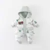Macacão de Bebê Peça Única de Plumas Inverno Fofo Elefante Bodysuit de Bebê Recém-Nascido Roupas Espessas para Engatinhar ao Ar Livre 2026