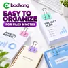 Comercio Electrónico Transfronterizo 40 mm Clips de Colores Transparentes de Cola Larga, Clips para Papel, Papelería para Estudiantes, 2 Piezas, Venta al por Mayor Directa de Fábrica