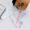 Nuevo Estilo Lujo Ligero Cadena para Teléfono con Perlas Corazón Rosa Linda Colgante de Cámara para Niña Pulsera de Cordón Ccd