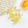 Anillos Metálicos para Servilletas Transfronterizos, Estilo Fresco Festivo Serie Océano, Anillos para Servilletas de Estrella de Mar, Sujetadores de Servilletas