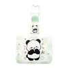 Porta-cartões de Panda com tampa deslizante, adequado para estudantes, cartões de refeição do campus e cartões de transporte público; um porta-crachá estiloso e retrátil estilo cordão e capa protetora, disponível para personalização
