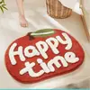 Alfombra de Piso de Imitación Cachemir con Dibujos de Frutas para Dormitorio, Alfombra de Mesita de Noche, Alfombra de Piso Absorbente de Agua y Antideslizante para Baño, Alfombra de Piso Resistente al Desgaste y Fácil de Cuidar