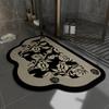 Alfombrilla de Baño de Barro Diatomeas Resistente a la Suciedad con Forma Especial Nórdica Alfombrilla de Baño Absorbente Antideslizante Alfombrilla para Puerta Secado Rápido y Fácil de Cuidar