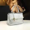 Design de Nicho 2026 Nova Moda Bolsa de Ombro Trançada Bolsa de Mão de Couro Genuíno Feminina Bolsa Tote Transversal para Mães de Meia-Idade