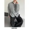 Suéter de inverno Old Forward com mistura de lã, gola alta, para homens, botões frontais retrô, cardigã de tricô casual