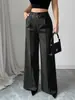 Pantalones de Traje Casual Elegantes de Cintura Alta Rectos Sueltos para Mujer, Novedad Otoño e Invierno 2025, Europeos y Americanos Transfronterizos