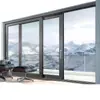 Ventana de Balcón Personalizada de Piso a Techo Puerta Corredera Pesada Nueva Mampara de Aleación de Titanio Magnesio Aluminio Puerta Corredera de Vidrio para Sala de Estar Dormitorio