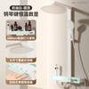 Juego de Ducha Blanco Lechoso Estilo Nórdico al por Mayor con Tubo Cuadrado, Juego de Ducha de Baño Tecla de Piano para Uso Doméstico, Sistema de Ducha Completo