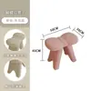 Taburete de Tocador con Lazo, Taburete de Lana de Cordero, Reposapiés para Cambiar Zapatos, Taburete Bajo de Sofá, Taburete de Maquillaje, Cojín para Tocador, Diseño Sencillo