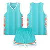 Conjunto de uniforme de basquete de verão para meninos e alunos do ensino fundamental acampamento de treinamento grupo de competição compra em grupo jersey vermelho infantil estampado de secagem rápida respirável