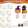 Transfronteiriço Madeira Halloween Decorativo Lasca de Madeira Criativo Crianças DIY Abóbora de Madeira Bruxa Sino de Vento Pingente Artesanato