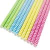 Gran Venta Pajitas de Papel Desechables Coloridas Corrugadas Patrón Mixto Colorido Fiesta para Adultos y Niños Pajitas de Papel para Fiesta 20 Piezas