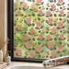 Pegatina de Vidrio con Impresión UV Color Coral Flores Grandes Decorativa para Puertas y Ventanas Venta al por Mayor