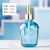 Frasco Espesso de Vidro para Álcool em Gel, Frasco de Vidro Colorido para Shampoo e Gel de Banho, Frasco Dosador de Loção em Estoque