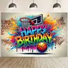 Amazon Fondo de Cumpleaños Temático de Esponja Amarilla de Dibujos Animados Banner Feliz Cumpleaños para Niña Suministros de Decoración de Cumpleaños