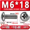 Tornillos de Acero Inoxidable 304 con Cabeza Redonda Ranura de Cruz Gb818 Tornillos para Máquina de Cabeza Semi-Redonda M3M4M5M6M8 Tornillos de Cabeza Redonda Ranurada