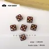 Contas Soltas Quadradas de Acrílico com Flores Pequenas e Furos Retos, Acessórios Versáteis Coloridos para Corrente de Celular DIY, Pingentes para Bolsa, Contas