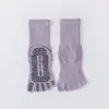 Calcetines de yoga de cinco dedos para mujer, calcetines antideslizantes profesionales para Pilates, calcetines de entrenamiento para otoño e invierno, deportes de interior y fitness, calcetines de dedos separados