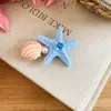 Pinza para el Cabello de Concha de Estrella de Mar de Colores Dopamina Súper Hada Verano Nuevo Estilo Pinza Lateral Pinza para el Flequillo Accesorio para el Cabello Estilo Vacaciones en la Playa
