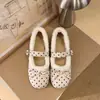 Zapatos Mary Jane estilo hada con aumento de altura interior de 4 cm, punta poco profunda, detalle de lazo, estampado de lunares franceses, suela suave y forro de felpa, perfectos para combinar con vestidos