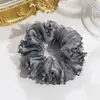 Novo Scrunchie de Organza Estiloso e Elegante com Franjas e Strass, Elástico de Cabelo de Luxo Leve para Adultos