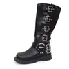 Botas de Cowboy Ocidentais, Botas Longas Marrons Retrô, Botas Estilo Melard para Mulheres, Modelo Popular Novo Primavera e Outono 2026, Botas de Equitação