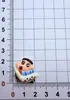 Amuletos grandes de resina de dibujos animados Crayon Shin-chan hechos a mano para accesorios DIY para botellas de agua, pinzas para el cabello, imanes para refrigerador, accesorios para el cabello y llaveros
