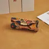 Estuche de regalo portátil estilo chino para lápiz labial, sencillo y elegante, con espejo, plegable y a prueba de polvo.