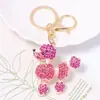 Llavero de Cachorro Animal del Zodiaco Colgante Pequeño Pedrería Metal Perro Caniche Llavero Accesorios DIY Mayoreo