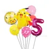 Set de Globos de Aluminio y Látex para Cumpleaños, Tema de Dibujos Animados Pokemon Pikachu, 32 Pulgadas, Rojo Rosa y Negro, Impresión Digital