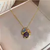 Brincos ovais de zircônia banhados a ouro 18k real, conjunto de joias simples e versátil, colar requintado de luxo leve