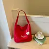 Bolsa Transversal Estilo Coreano Estilo Preguiçoso para Mulheres 2026 Nova Tendência Casual Esportiva Estilo Minimalista Grande Capacidade Bolsa Transversal de Ombro