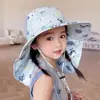 Sombrero Protector Solar para Niños Verano Protección Cuello Protección Ultravioleta Ala Ancha Sombrero de Pescador Exterior para Niños y Niñas Cobertura Facial de Bebé Sombrero Parasol