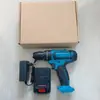 Conjunto de ferramentas de chave de fenda elétrica transfronteiriço para uso doméstico multifuncional de duas velocidades, furadeira elétrica de lítio, combinação de caixa de ferramentas manual, fábrica