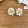 Brincos de pétalas em pintura a óleo degradê estilo férias na praia, frescos e doces, luxo leve, nicho, brincos de alta qualidade