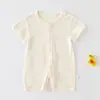 Mameluco de verano para bebé de manga corta, estilo delgado, ropa para niños, ropa para bebé Clase A