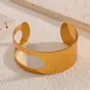 Pulseira Aberta Banhada a Ouro Europeia e Americana Imitação de Fritillaria Pulseira de Temperamento Fashion Pulseira Cruzada Luxo Leve Joias de Alta Qualidade Atacado