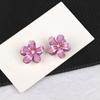 Pinza pequeña de pétalo Cabeza de princesa Mini pinza pequeña Pinza para flequillo Horquilla de cristal femenina verano Tamaño pequeño lateral