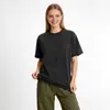 Mingxin Toma Real 2026 Nueva Ropa para Mujer 230g Algodón Puro Lavado Vintage Camiseta Uniforme de Clase Logo Impreso DIY