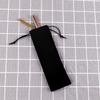 Saco de armazenamento de palha de flanela com cordão de algodão saco de armazenamento de utensílios de mesa pacote de palha saco de embalagem elástica atacado