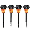 Luz de Chama Solar Paisagem Dinâmica de Pátio Luz de Jardim LED Plugue de Gramado Externo Luz Super Brilhante Luz e Sombra Dinâmicas