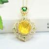 Colgante de Ámbar Natural Aiyu Collar de Flor de Ámbar Dorado Estilo Étnico Venta al por Mayor de Fábrica Dropshipping S3122703