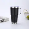 Taza de coche con asa de acero inoxidable 304 de doble capa, termo de 30 oz, para viajes transfronterizos, capacidad grande para exteriores, taza fría para hielo