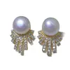 Brincos Novos de Verão 2025 S925 Brincos Elegantes de Luxo Leve Brincos de Pérola de Água Doce Naturais para Mulheres Atacado