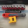 Chave de catraca de 36 dentes bidirecional para frente e para trás em forma de L cotovelo canto fender ferramenta de chave de fenda para espaços pequenos